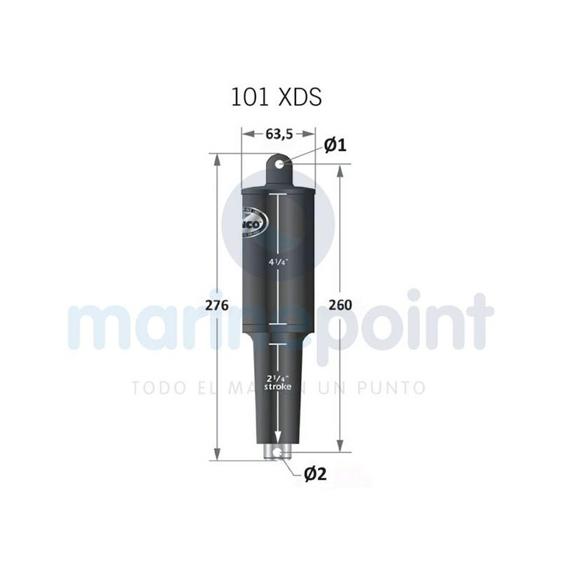 PISTON LENCO SERIE 101XD4, 12v, 5/16" x 5/16"