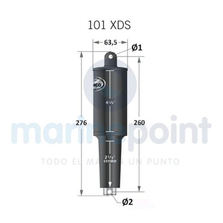 PISTON LENCO SERIE 101XD4, 12v, 5/16" x 5/16"