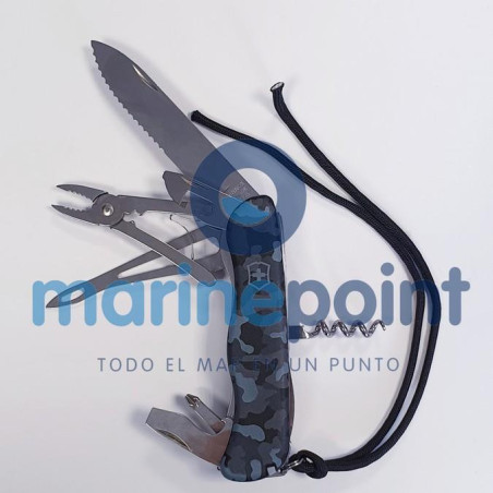 Victorinox - NAVAJA SKIPPER 111mm, CAMUFLAJE AZUL