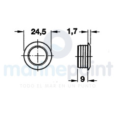 Southco - ROSETA Y BOTON PEQUEÑO NIQUELADO MATE