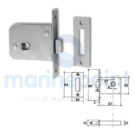 PLATINAS INOX EMBUTIR (2) CERRADURA