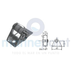 SOPORTE PLANO p/AMORTIGUADORES, (2 TORNILLOS)