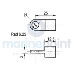 TERMINAL OJO 8mm p/ELEVADOR INOX (123045)...