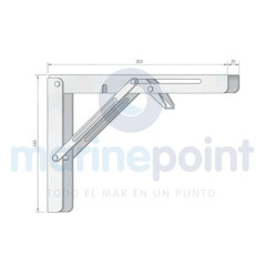 SOPORTE PLEGABLE INOX p/MESA