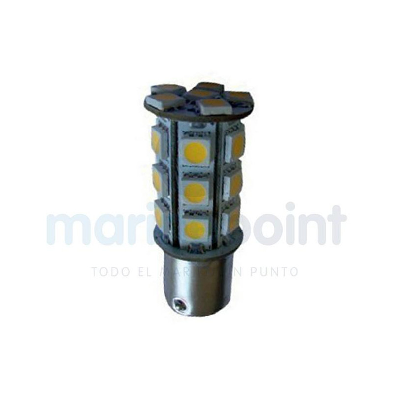 BOMBILLA BA15D, 24 LEDS 12v 3000K