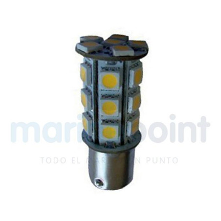 BOMBILLA BA15D, 24 LEDS 12v 3000K