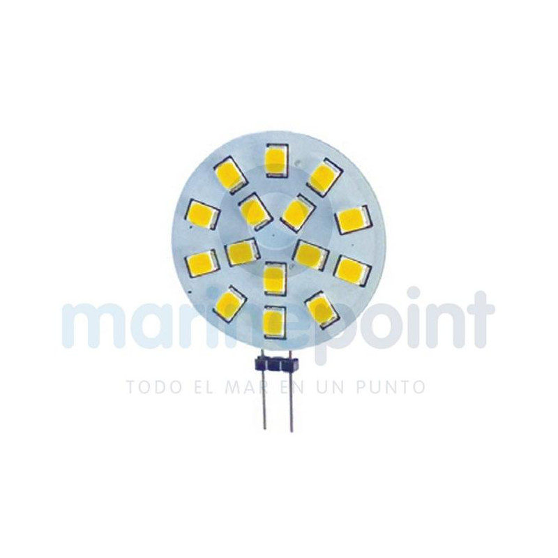 BOMBILLA LED  G4, 15LEDS-10-36VDC-HORIZONTAL- Bco.Frio