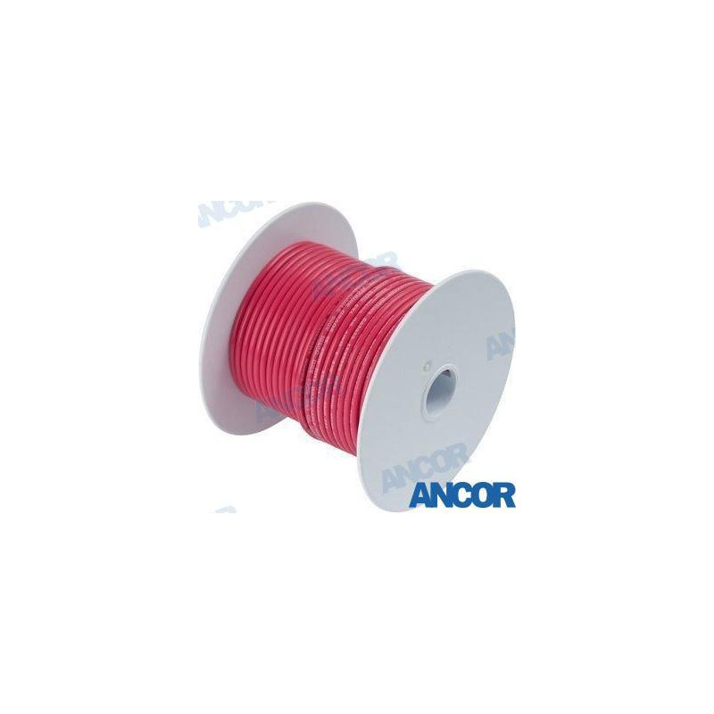 CABLE ELECTRICO MARINO, S-1, 1mm2, ROJO, 16AWG, p/m, ANCOR