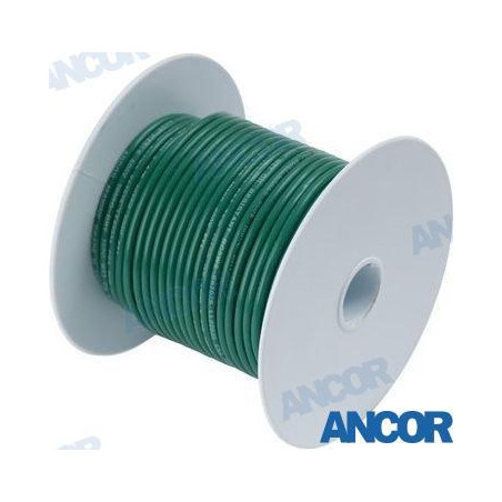 Ancor - CABLE MARINO VERDE S-1, ROLLO 7,6m