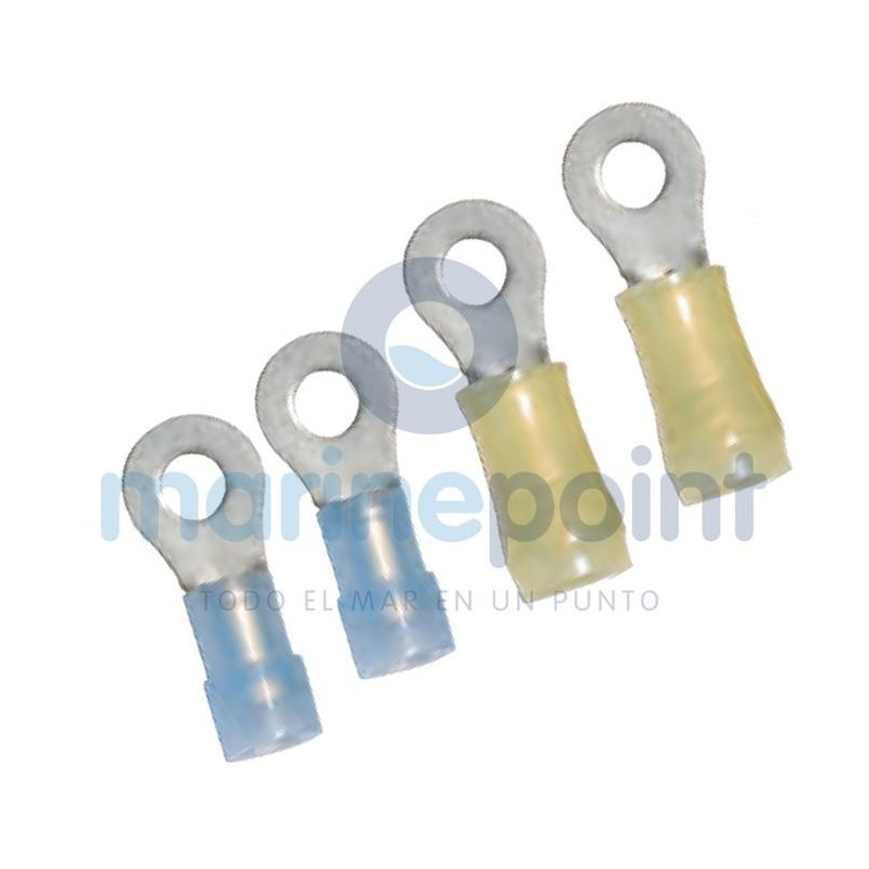 TERMINALES NYLON AZULES, 4mm, 1-2mm2, BLISTER DE 6