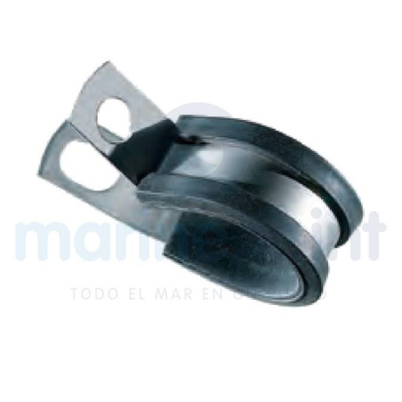 ABRAZADERAS INS. INOX c/PROTECCION DE GOMA, 1/2", KIT (10)