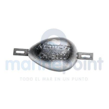 ANODO TIPO PEZ, c/SOPORTE, 147x95 mm, 2 Kg, MARTYR