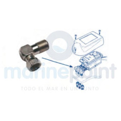 Glomex - CONECTOR ANTENA TV, F MACHO GOLD p/RG6 y RG59