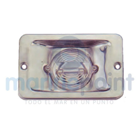 LUZ NAVEGACION ALCANCE POPA, RECTANGULAR, 130 x 86mm, EMPOTRADA, INOX.