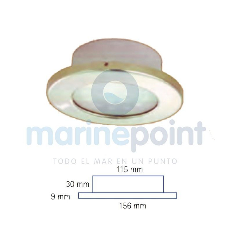 LUZ INTERIOR-EXTERIOR, REDONDA, INOX 4" LEDS