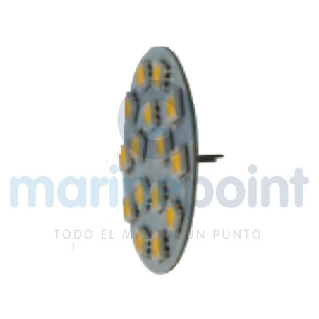 BOMBILLA G4 VERTICAL 15LED 3W, 12/30v, BLANCO CALIDO...