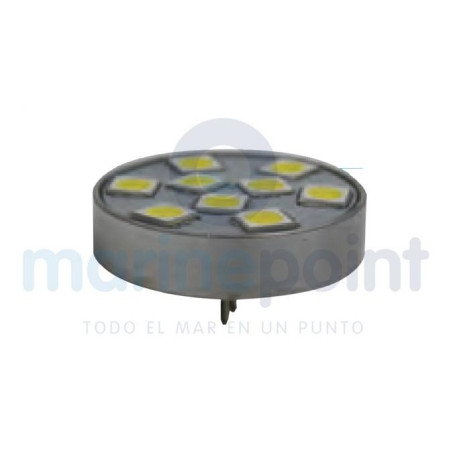 BOMBILLA G4 VERTICAL 9LED 1,8w, 10/30v Bco.frío...