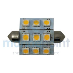 BOMBILLA FESTON 9 LEDS, 2w, 10/30v, BLANCO FRIO...