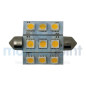 BOMBILLA FESTON 9LED 2w, 10/30v ROJA