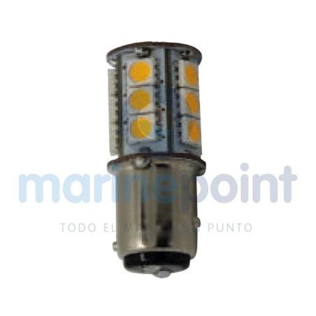 BOMBILLA BAY15D 15LEDS, 12v, 1,4w, BLANCO CALIDO