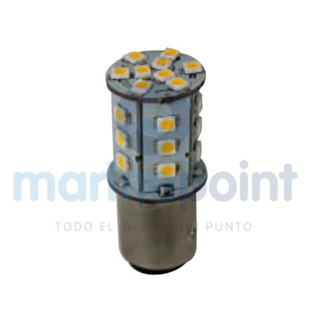 BOMBILLA BAY15D, 3,2w, 10/30v, LEDS BLANCO CALIDO