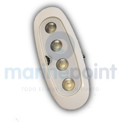 LUZ CUBIERTA, 4 LEDS, 3w, c/SOPORTE EXTERIOR