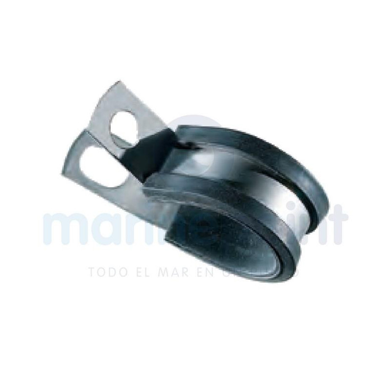 ABRAZADERAS INS. INOX c/PROTECCION DE GOMA, 5/16" (10)