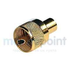 Glomex - CONECTOR GLOMEX, PL259 MACHO GOLD p/RG58...++