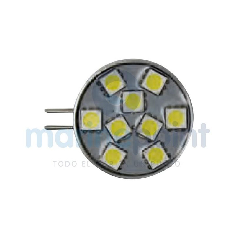 BOMBILLA G4 HORIZONTAL 9LED, 10-30v, 1,8w, BLANCO CALIDO...