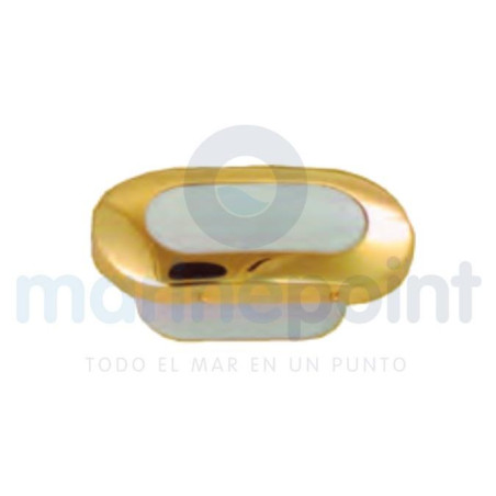 LUZ INT/EXT.OVALADA ORO LED Bco.