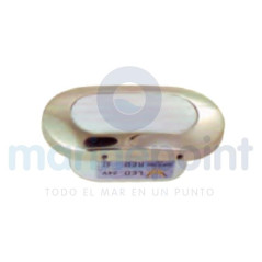 LUZ INT/EXT.OVALADA PLATA LED Bco., EMPOTRADA