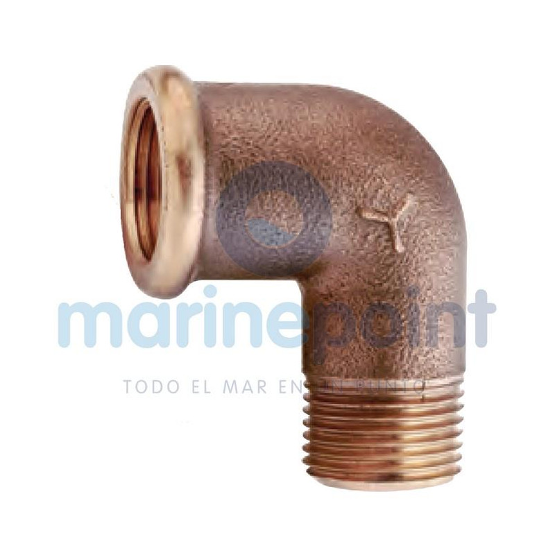 CODO BRONCE, MACHO/HEMBRA, 3/8", MAESTRINI