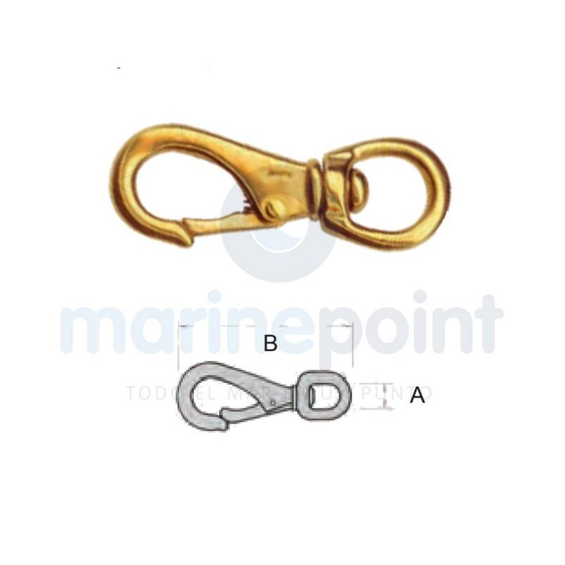 MOSQUETON BRONCE GIRAT. 94mm.