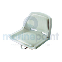 ASIENTO FISHERMAN, POLIETILENO ANTICHOQUE, BLANCO c/RESPALDO ABATIBLE