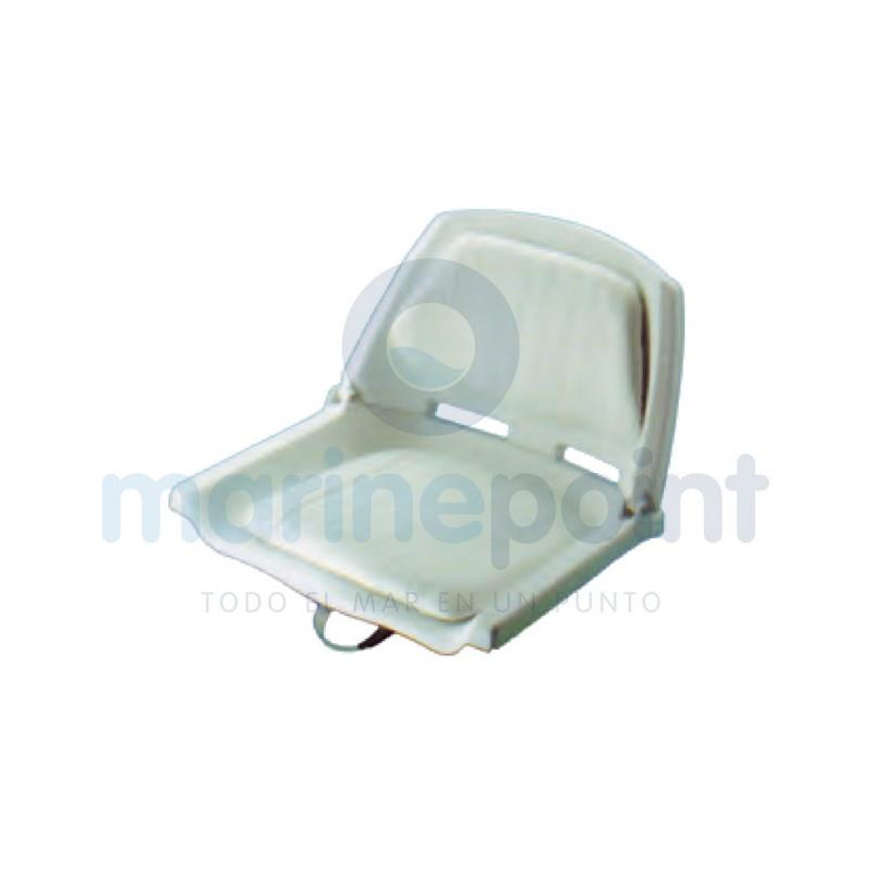 ASIENTO FISHERMAN, POLIETILENO ANTICHOQUE, BLANCO c/RESPALDO ABATIBLE