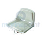 ASIENTO FISHERMAN, POLIETILENO ANTICHOQUE, BLANCO c/RESPALDO ABATIBLE