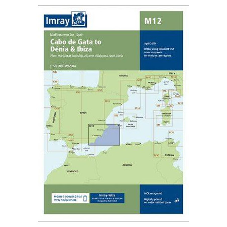 Imray - CARTA IMRAY, M12, CABO DE GATA A DENIA E IBIZA