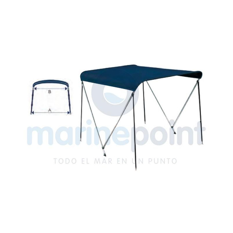 TOLDO BIMINI 2 ARCOS, 130/150cm, AZUL