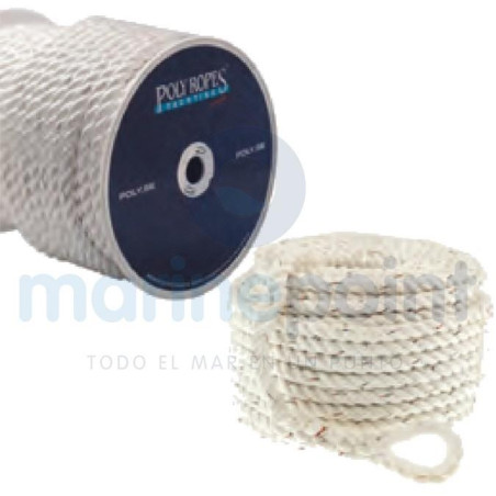 Poly Ropes - CABO POLIESTER SUP.BLANCO 18mm, p/m