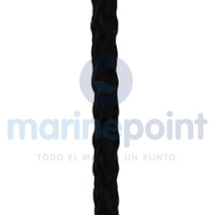 Poly Ropes - CABO POLIESTER, CARRETE NEGRO 4mm, 12m (ROLLO)