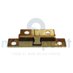 SUJETAPUERTAS LATON PULIDO, 49 x 11 x 13mm.