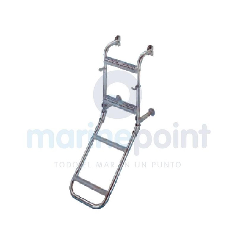 ESCALERA DE BAÑO INOX, AISI-316, "C-90", 4 PELDAÑOS PLASTICO