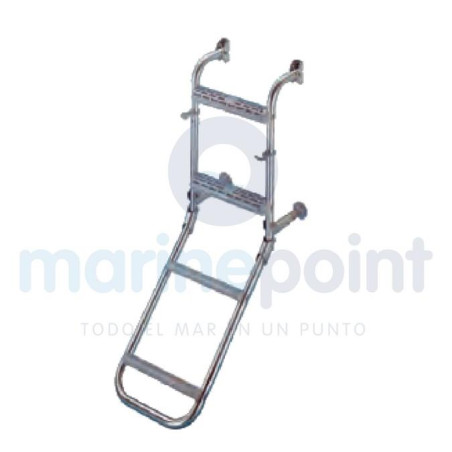 ESCALERA DE BAÑO INOX, AISI-316, "C-90", 4 PELDAÑOS PLASTICO