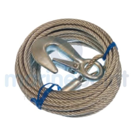 CABLE ACERO ALARGO CABREST.5mm x 10mts, c/MOSQUETON