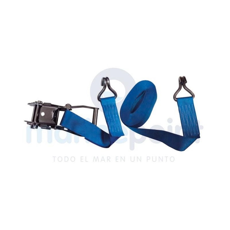 TRINCAJE CINCHA AMARRE INOX  2" AZUL 8 m.