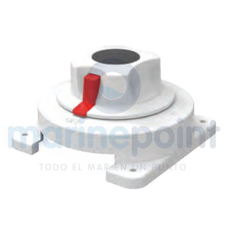 DESCONECTADOR BATERIA DOBLE, BLANCO, 134 x 134 x 77mm, 175A CONTINUOS