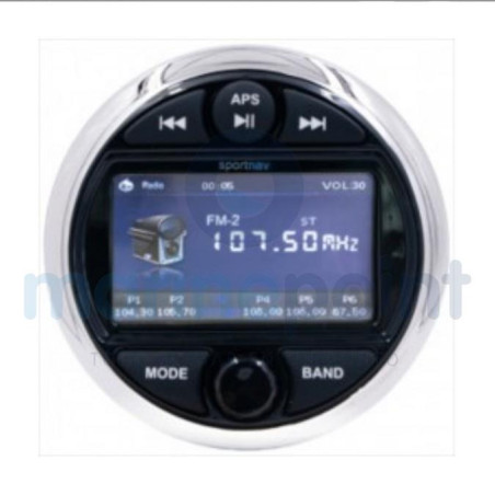 SportNav - MEDIA CENTER WATERPROOF COLOR, 12v, TFT 3,5", IP66, RADIO FM, BLUETOOH y USB