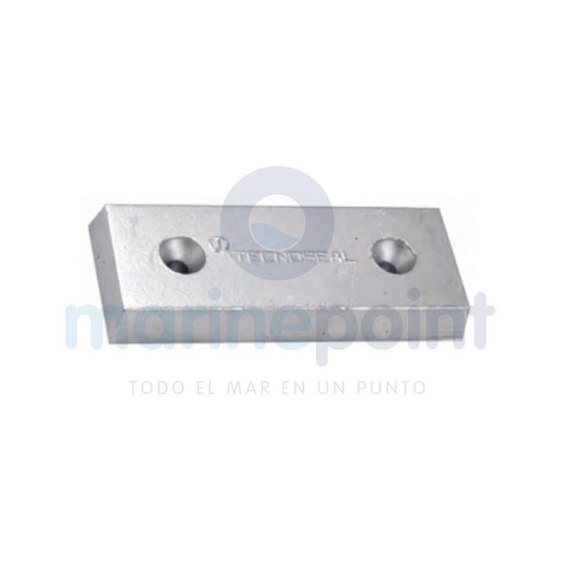 ANODO PLACA 130x50x17 mm, Zn