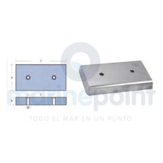 Tecnoseal - ANODO PLACA CALDAIA 300 x 150 x 26mm