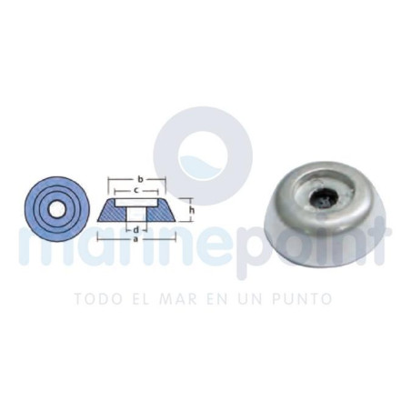 Tecnoseal - ANODO LEWMAR 140TT, 589150, TECNOSEAL